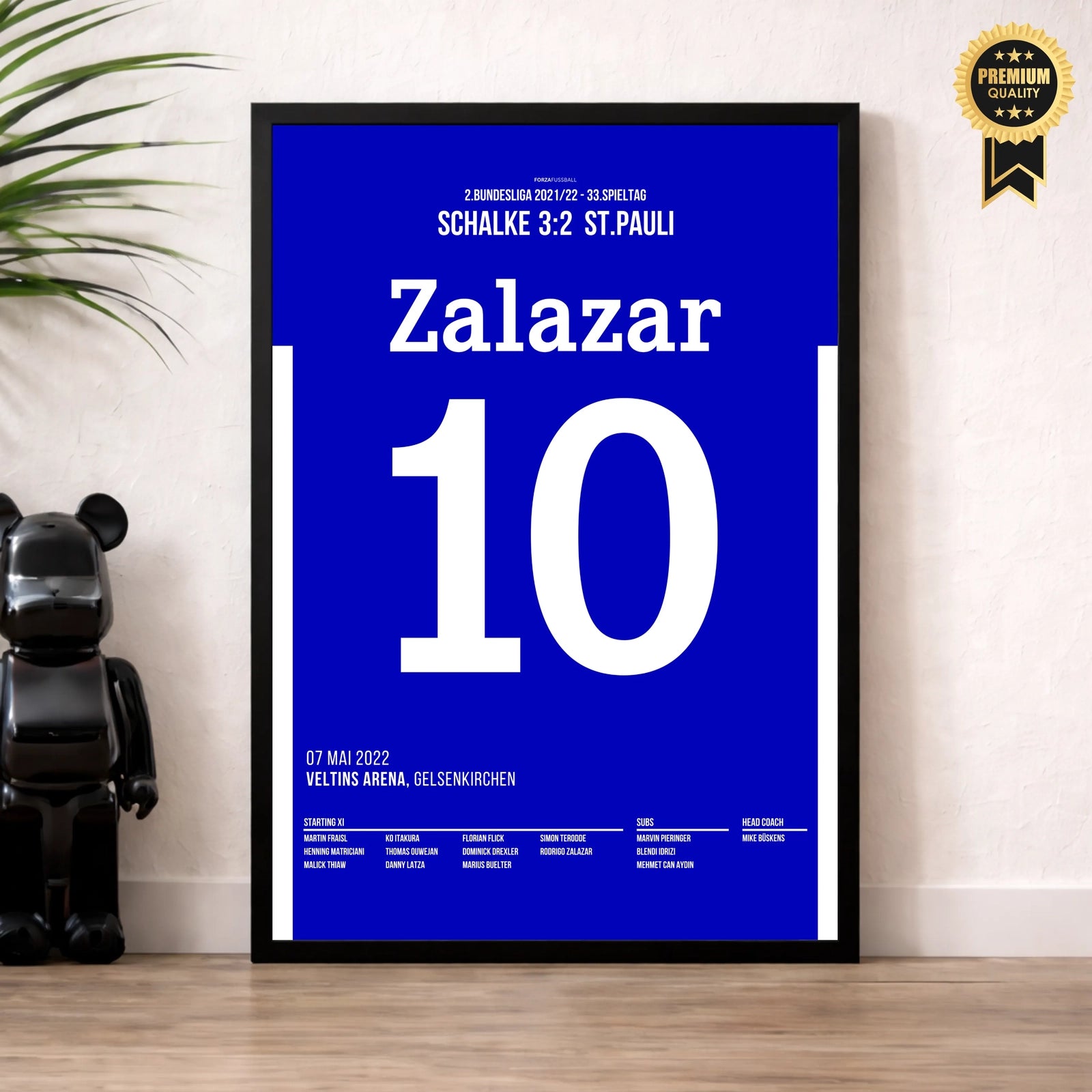 AUFSTIEG! Zalazar & Schalke drehen das Spiel gegen St.Pauli Fußball Poster mit Rahmen
