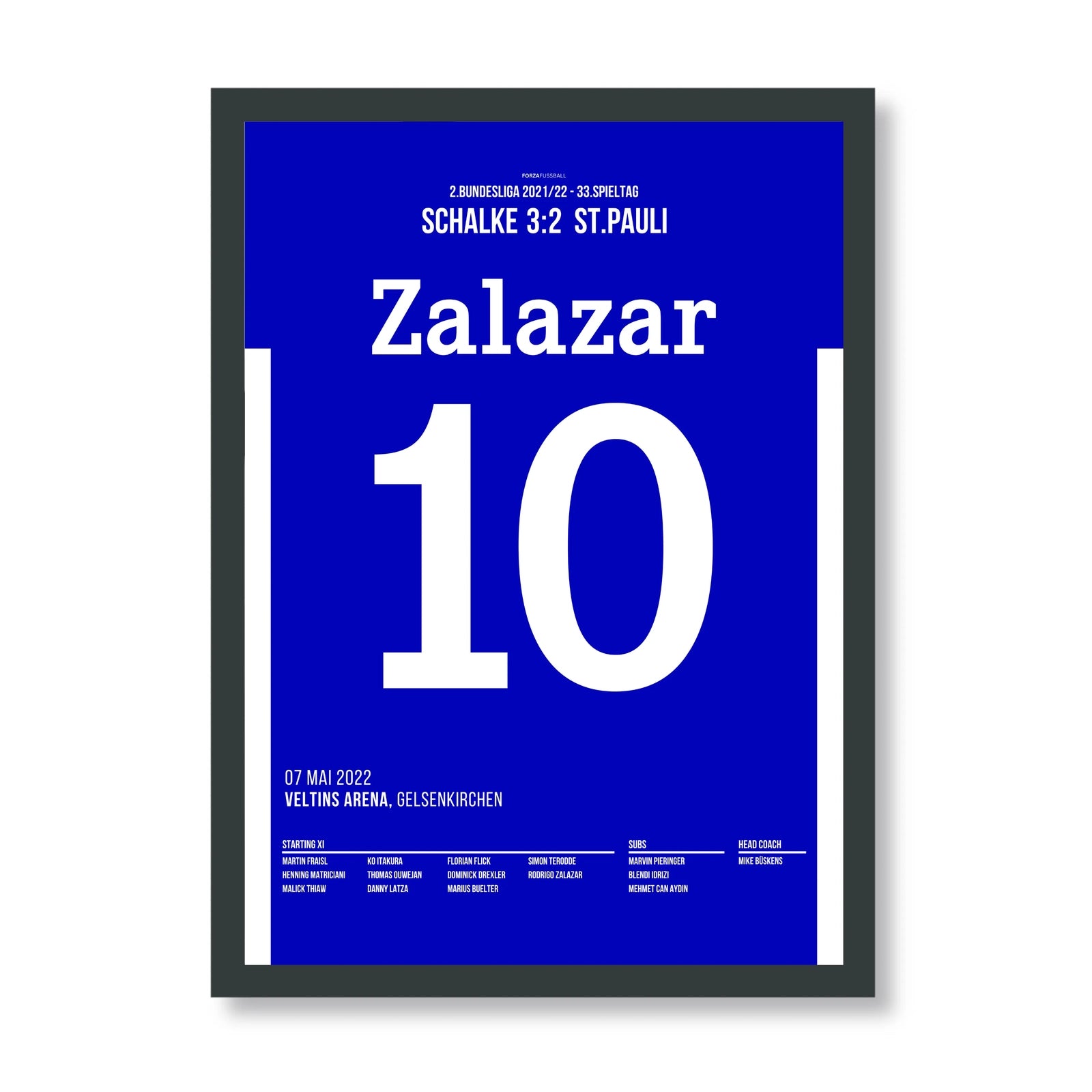 AUFSTIEG! Zalazar & Schalke drehen das Spiel gegen St.Pauli Fußball Poster mit Rahmen