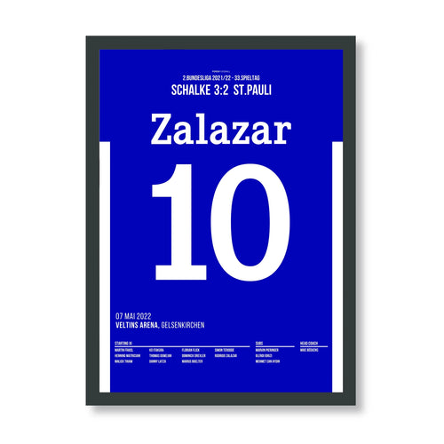 AUFSTIEG! Zalazar & Schalke drehen das Spiel gegen St.Pauli Fußball Poster mit Rahmen