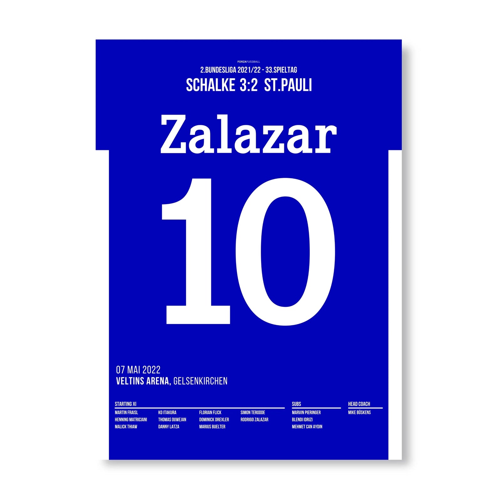 AUFSTIEG! Zalazar & Schalke drehen das Spiel gegen St.Pauli Fußball Poster mit Rahmen