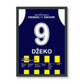 Edin Dzeko und Fenerbahce überrollen Konyaspor mit 7:1 Fußball Poster mit Rahmen