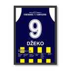 Edin Dzeko und Fenerbahce überrollen Konyaspor mit 7:1 Fußball Poster mit Rahmen