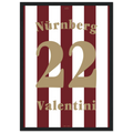 Enrico Valentini - 125 Jahre FCN Fußball Poster mit Rahmen