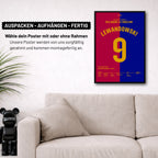 Lewandowski's Doppelschlag verstummt das Bernabeu im El Clasico Fußball Poster mit Rahmen