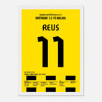 Reus mit dem Spiel seines Lebens gegen Malaga Fußball Poster mit Rahmen