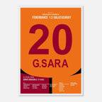 Gabriel Sara trifft zum Derbysieg für Galatasaray Fußball Poster mit Rahmen