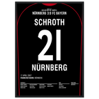 Markus Schroth war dabei! FCN 3 - Bayern 0 Fußball Poster mit Rahmen