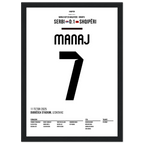 Rey Manaj schießt Albanien zum historischen Sieg gegen Serbien Fußball Poster mit Rahmen