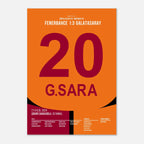 Gabriel Sara trifft zum Derbysieg für Galatasaray Fußball Poster mit Rahmen