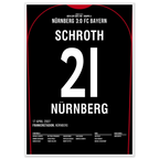 Markus Schroth war dabei! FCN 3 - Bayern 0 Fußball Poster mit Rahmen