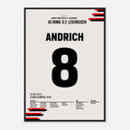 Andrich mit Traumtor gegen Rom in der Euro League Fußball Poster mit Rahmen