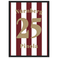 Javier Pinola - 125 Jahre FCN Fußball Poster mit Rahmen