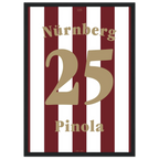 Javier Pinola - 125 Jahre FCN Fußball Poster mit Rahmen