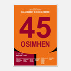 Osimhen´s erster Hattrick für Galatasaray Fußball Poster mit Rahmen