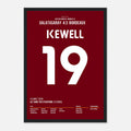 Harry Kewell trifft im Uefa Cup beim legendären 4:3 Sieg gegen Bordeaux Fußball Poster mit Rahmen