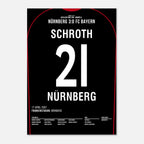 Markus Schroth war dabei! FCN 3 - Bayern 0 Fußball Poster mit Rahmen
