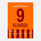 Mauro Icardi schießt Besiktas im Derby mal wieder ab Fußball Poster mit Rahmen