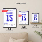 Fede Valverde entscheidet den Super Cup El Clasico 2022 Fußball Poster mit Rahmen