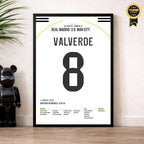 Fede Valverde mit Traum-Hattrick gegen Man City Fußball Poster mit Rahmen