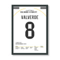 Fede Valverde mit Traum-Hattrick gegen Man City Fußball Poster mit Rahmen