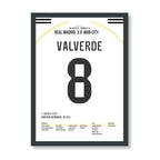Fede Valverde mit Traum-Hattrick gegen Man City Fußball Poster mit Rahmen