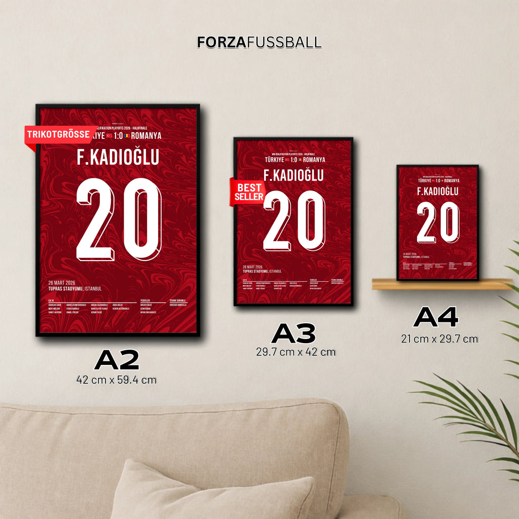 Ferdi X Kerem WM 2026 Quali - 1+1 Set Fußball Poster mit Rahmen
