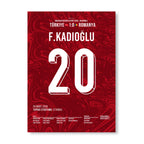 Ferdi wird zum Matchwinner gegen Rumänien Fußball Poster mit Rahmen