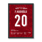Ferdi wird zum Matchwinner gegen Rumänien Fußball Poster mit Rahmen