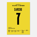 Jadon Sancho führt Dortmund mit Doppelpack zum DFB Pokal Sieg Fußball Poster mit Rahmen