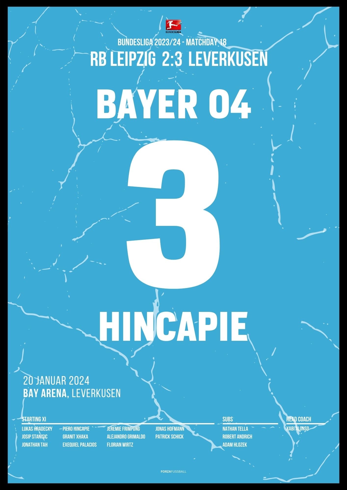 Hincapié mit dem Last Minute Siegtreffer gegen Leipzig