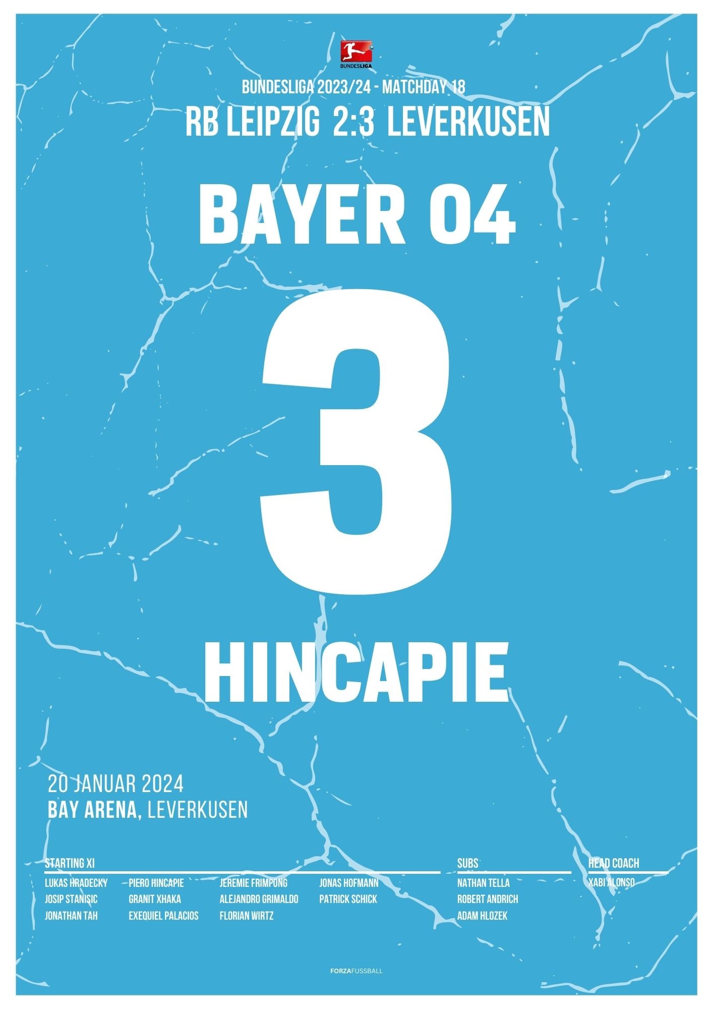 Hincapié mit dem Last Minute Siegtreffer gegen Leipzig