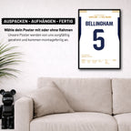 Bellingham verstummt das Camp Nou in der letzten Minute Fußball Poster mit Rahmen