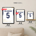 Bellingham verstummt das Camp Nou in der letzten Minute Fußball Poster mit Rahmen