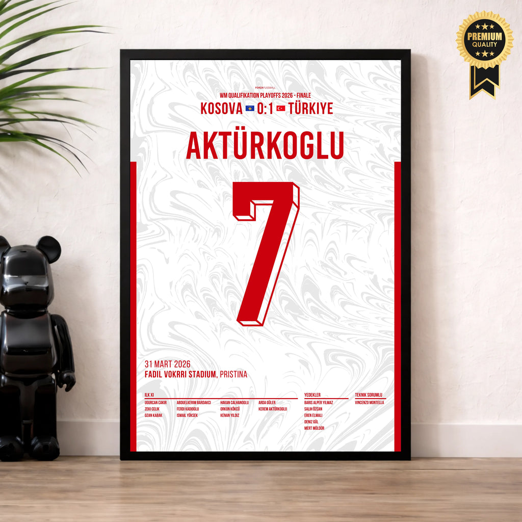 Ferdi X Kerem WM 2026 Quali - 1+1 Set Fußball Poster mit Rahmen