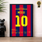 Messi's legendäres Solo Tor gegen Bilbao im Copa Finale 2015 Fußball Poster mit Rahmen