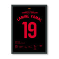 Lamine Yamal schießt Barca zum Titel im Derby gegen Espanyol Fußball Poster mit Rahmen