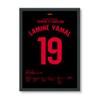 Lamine Yamal schießt Barca zum Titel im Derby gegen Espanyol Fußball Poster mit Rahmen