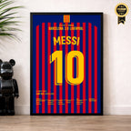 Messi´s Traum Freistoß gegen Liverpool wird sein 600.Karrieretor Fußball Poster mit Rahmen