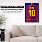 Messi´s Traum Freistoß gegen Liverpool wird sein 600.Karrieretor Fußball Poster mit Rahmen