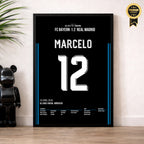Marcelo Show in der Allianz Arena gegen die Bayern Fußball Poster mit Rahmen