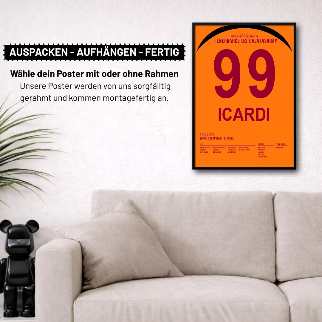 Mauro Icardi mit dem Dritten gegen Fener