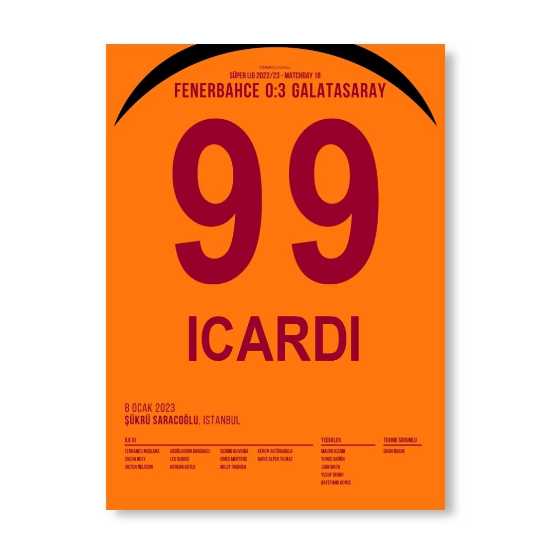 Mauro Icardi mit dem Dritten gegen Fener