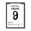 Mbappé mit lupenreinen Hattrick gegen Man City Fußball Poster mit Rahmen