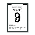 Mbappé mit lupenreinen Hattrick gegen Man City Fußball Poster mit Rahmen