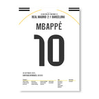 Kylian Mbappe und Real Madrid dominieren Barca Fußball Poster mit Rahmen