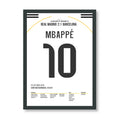 Kylian Mbappe und Real Madrid dominieren Barca Fußball Poster mit Rahmen