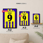Serhat Akin´s Doppelpack beim 6:0 Derbysieg vs Gala Fußball Poster mit Rahmen