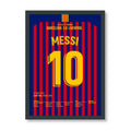 Messi´s Traum Freistoß gegen Liverpool wird sein 600.Karrieretor Fußball Poster mit Rahmen