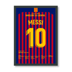 Messi´s Traum Freistoß gegen Liverpool wird sein 600.Karrieretor Fußball Poster mit Rahmen