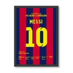 Messi's legendäres Solo Tor gegen Bilbao im Copa Finale 2015 Fußball Poster mit Rahmen